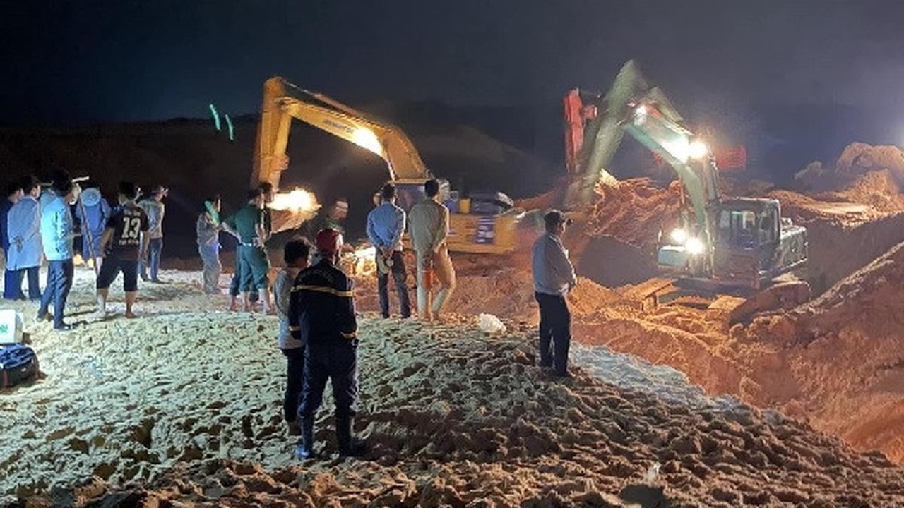 Sập mỏ titan tại Bình Thuận: Khẩn trương tìm 3 người bị vùi lấp 