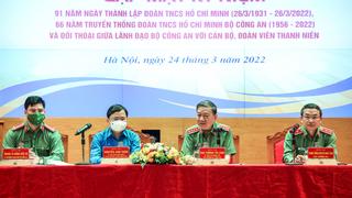 Bộ trưởng Tô Lâm đối thoại với đoàn viên thanh niên CAND