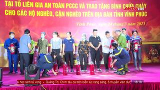 Diễn tập phương án chữa cháy và CNCH tại “Tổ liên gia an toàn PCCC”