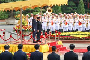 Lễ đón trọng thể Thủ tướng Australia thăm chính thức Việt Nam