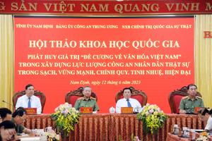 Phát huy giá trị Đề cương về văn hóa Việt Nam trong xây dựng lực lượng CAND