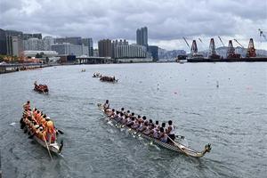 Sôi động giải đua thuyền rồng quốc tế tại Hong Kong, Trung Quốc