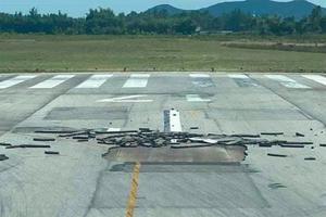 Dừng các chuyến bay đến sân bay Vinh vì sự cố nứt đường băng
