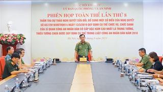 Hoàn thiện cơ sở pháp lý về cấp bậc hàm cao nhất là Thiếu tướng CAND