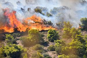 Hy Lạp sơ tán người dân ở ngoại ô thủ đô Athens do cháy rừng