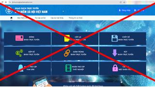 Cảnh báo trang web giả mạo Cổng dịch vụ công Bảo hiểm Xã hội Việt Nam