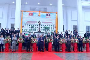 Bộ trưởng Tô Lâm dự lễ khánh thành Học viện Chính trị Công an Lào