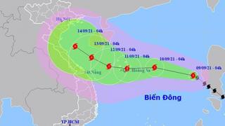 Bão số 5 giật cấp 11, cách Quảng Trị - Quảng Ngãi 150km