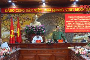 Thứ trưởng Lê Văn Tuyến làm việc tại Công an tỉnh Lâm Đồng