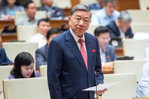 Bộ trưởng Tô Lâm trả lời chất vấn trước Quốc hội