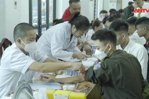 Cán bộ chiến sĩ Công an tỉnh Yên Bái hiến máu tình nguyện