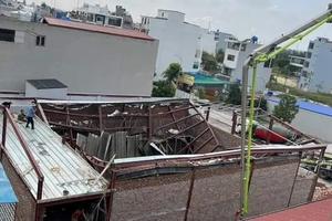 Sập nhà đang xây ở Thái Bình, 8 người thương vong