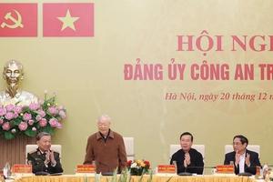 Tổng Bí thư Nguyễn Phú Trọng dự, chỉ đạo Hội nghị Đảng ủy Công an Trung ương