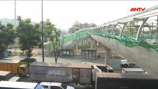 Thi công nước rút cầu bộ hành thuộc tuyến metro số 1