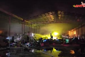 Cháy tại công ty trong Khu công nghiệp Long Giang