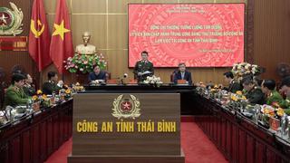 Thứ trưởng Lương Tam Quang làm việc tại Công an tỉnh Thái Bình