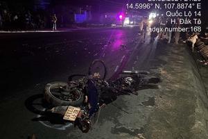 Xe ôtô con va chạm xe môtô khiến 2 người tử vong tại chỗ