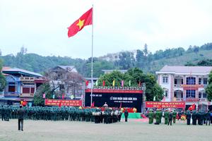 Thứ trưởng Nguyễn Văn Long dự lễ giao nhận quân tại huyện Bát Xát 
