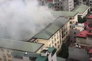 Đám cháy bùng phát trong trường học ở Hà Đông