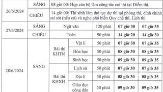 Bộ GD&ĐT công bố lịch thi tốt nghiệp THPT năm 2024