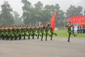 Hợp luyện các lực lượng vũ trang tham gia diễu binh, diễu hành kỷ niệm 70 năm Chiến thắng Điện Biên Phủ 