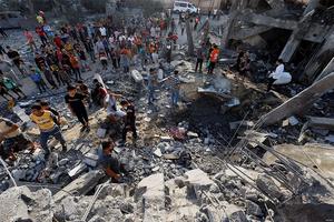 Hàng trăm người thương vong trong vụ không kích ở phía Nam Gaza