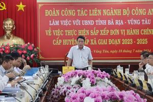 Thứ trưởng Lê Quốc Hùng làm việc tại tỉnh Bà Rịa- Vũng Tàu 