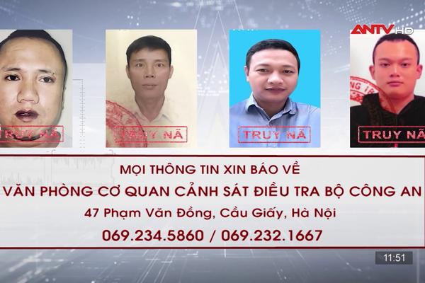 Công an tỉnh Hà Tĩnh truy nã 4 đối tượng  