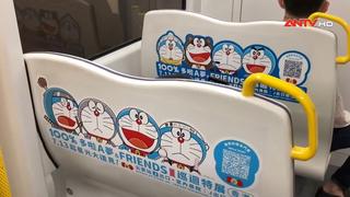 Tàu cao tốc chủ đề Doraemon thu hút hành khách