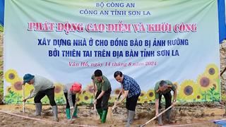 Khởi công xây dựng nhà ở cho nhân dân bị ảnh hưởng do thiên tai