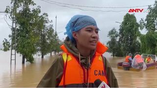 Công an Phú Thọ căng mình giúp dân trong bão lũ