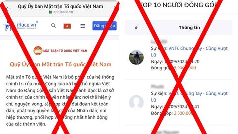 Không chuyển tiền ủng hộ vào những tài khoản giả mạo MTTQ Việt Nam