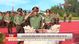 Đại biểu tham gia Liên hoan Truyền hình, Phát thanh CAND dâng hương tưởng niệm chiến sĩ Gạc Ma