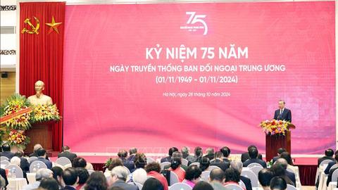 Tổng Bí thư Tô Lâm dự Kỷ niệm 75 năm Ngày truyền thống Ban Đối ngoại Trung ương 