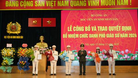 Trao quyết định bổ nhiệm chức danh Phó Giáo sư ngành Khoa học an ninh năm 2024