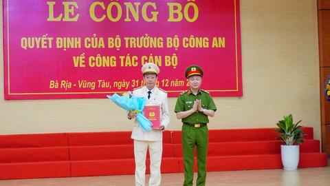 Công bố các quyết định về công tác cán bộ tại Công an tỉnh Bà Rịa – Vũng Tàu