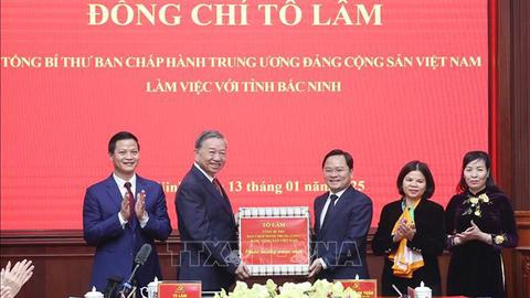 Tổng Bí thư Tô Lâm thăm và làm việc với tỉnh Bắc Ninh