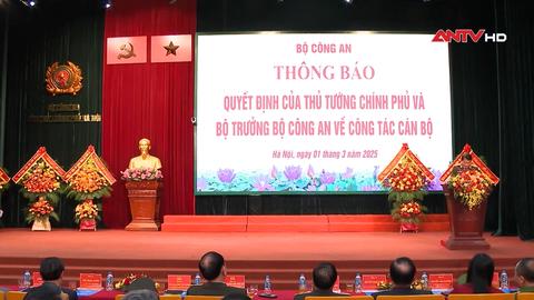 Thông báo quyết định về công tác cán bộ tại Công an TP. Hà Nội