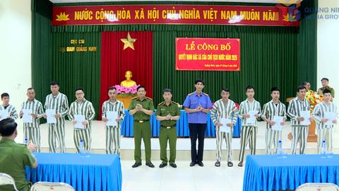 Trại giam Quảng Ninh công bố quyết định đặc xá