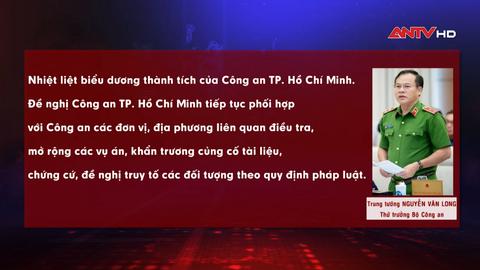 Lãnh đạo Bộ Công an gửi Thư khen Công an TP. Hồ Chí Minh