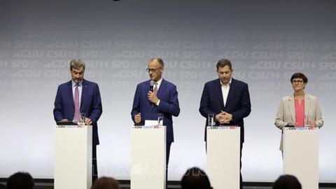 Đức: Lãnh đạo CDU/CSU và đảng trung tả SPD ký thỏa thuận liên minh