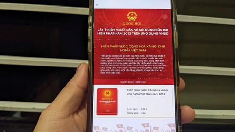 Lấy ý kiến nhân dân về sửa Hiến pháp trên VneID