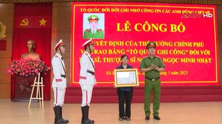 Trao bằng Tổ quốc ghi công đối với Thượng sĩ Nguyễn Ngọc Minh Nhật