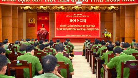 Công an tỉnh Bà Rịa – Vũng Tàu tổ chức lấy ý kiến nhân dân về sửa đổi Hiến pháp trên VneID 