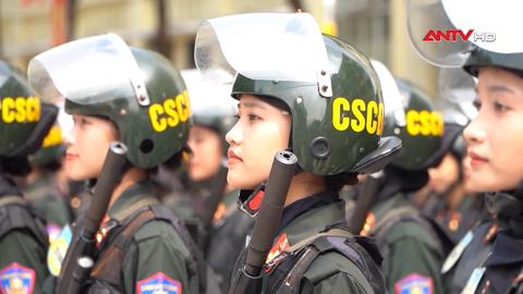 Hơn 100 nữ chiến sĩ trường Đại học CSND tham gia khối diễu binh