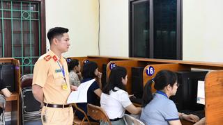 Cảnh sát giao thông TP.HCM tổ chức sát hạch giấy phép lái xe