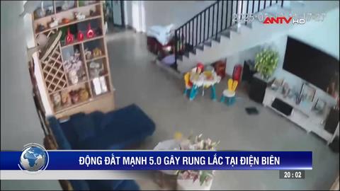 Động đất mạnh 5.0 gây rung lắc tại Điện Biên