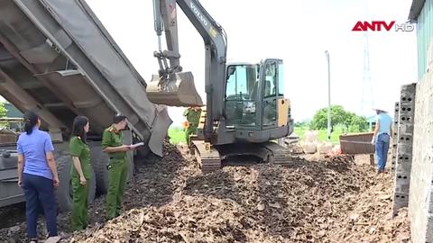 Phát hiện các đối tượng chôn lấp chất thải công nghiệp ra môi trường