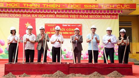 Khởi công xây dựng thư viện trường THCS Tân Trào