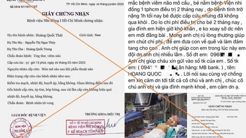 Cảnh giác hành vi mạo tên bệnh viện kêu gọi từ thiện